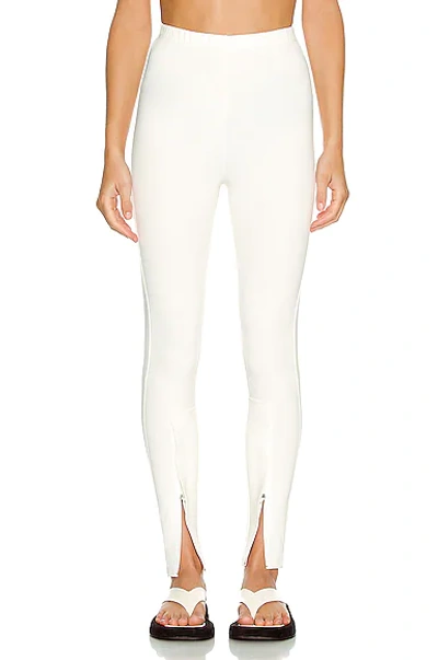 Wardrobe.nyc Front Zip Legging In Off White