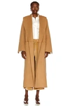 Totême Robe Belted-waist Wool Coat In Camel