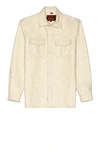 Schott Cpo Wool Blend Work Shirt In Oatmeal