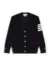 Thom Browne Sustainable Merino Classic Cardigan Sweater In Navy