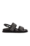 Alaïa Bicolor Chain Sporty Slingback Sandals In Noir