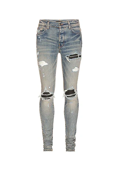 Amiri Blue Ripped-detail Skinny Denim Jeans