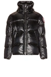 Canada Goose Black Down Packable Crofton Puffer Jacket In Black