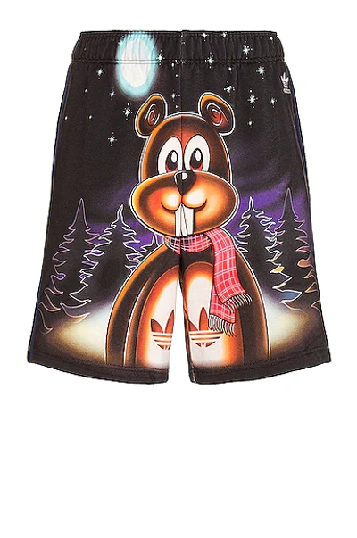 Adidas X Kerwin Frost Drawstring Squirrel Aop Shorts In Multi-colour