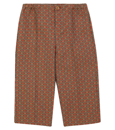 Gucci Baby Printed Pants In Bluette/red/mc