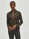 Equipment Signature Silk Shirt In True Black Gold