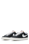 Nike Blazer Low '77 Suede-trimmed Leather Sneakers In Black/white
