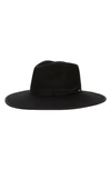 Brixton Jo Felted Wool Rancher Hat In Black