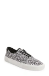 Saint Laurent Men's Venice Abstract-print Low-top Sneakers In Bianco / Nero