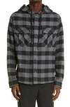OFF-WHITE ARROWS HOODED FLANNEL SHIRT,OMGA125F21FAB0010501