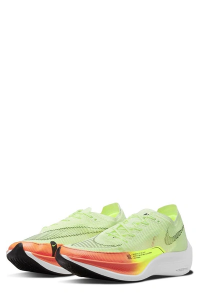 Nike Zoomx Vaporfly Next% 2 "barely Volt/black/hyper Orange" Sneakers In Yellow