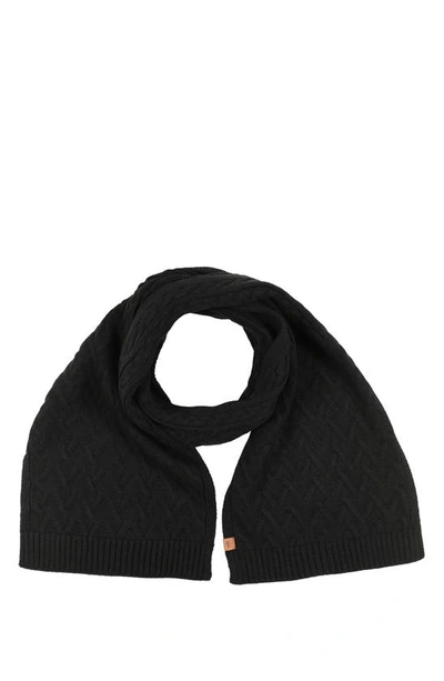 Frye Cable Knit Scarf In Black
