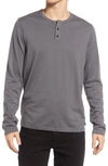 Ag Bryce Long Sleeve Henley Shirt In Slate Sky