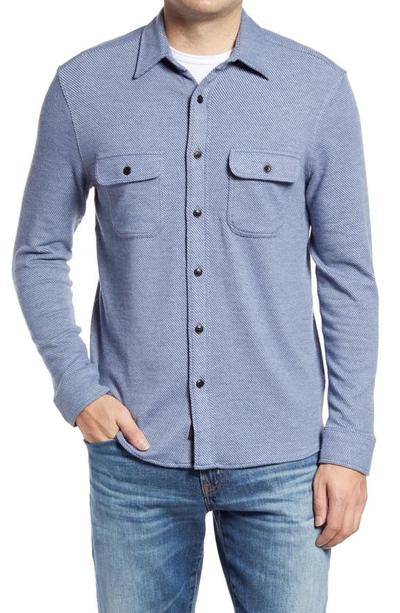 Faherty Legend Button-up Shirt In Washed Blue Twill