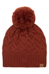Frye Cable Knit Beanie In Red