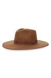 Brixton Jo Felted Wool Rancher Hat In Toffee