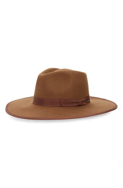 Brixton Jo Felted Wool Rancher Hat In Toffee