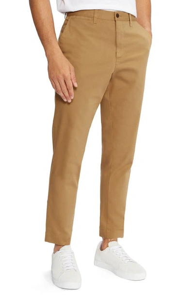 Ted Baker Genbee Camburn Cotton Blend Relaxed Chino Trousers In Natural