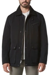 Marc New York Axial Waxed Cotton Barn Jacket In Black