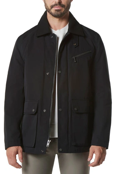 Marc New York Axial Waxed Cotton Barn Jacket In Black