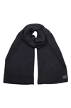 Allsaints Traveling Ribbed Scarf In Black
