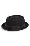 Bailey 'darron' Wool Felt Pork Pie Hat In Black