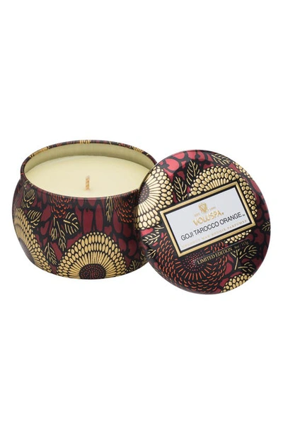 Voluspa Japonica Goji Tarocco Orange Petite Decorative Tin Candle