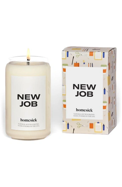 Homesick New Job Candle In White