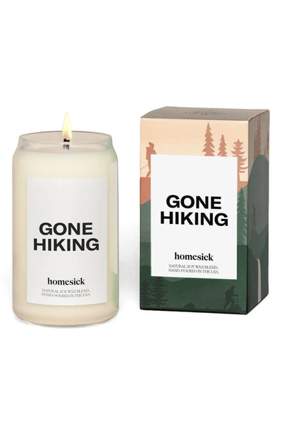 Homesick Gone Hiking Candle In White