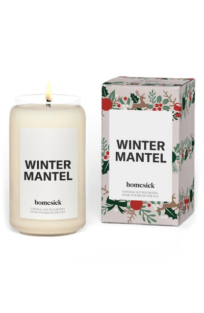 Homesick Winter Mantel Candle In White