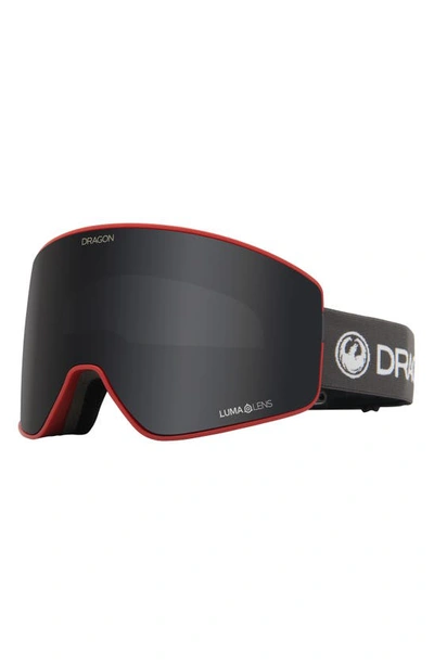 Dragon Pxv2 62mm Snow Goggles With Bonus Lens In Blockred Lldarksmoke