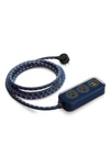 Shinola 2 Port & Dual Usb Power Supply Extension Cord In Midnight
