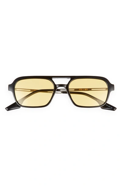 Fifth & Ninth Jordan 60mm Aviator Sunglasses In Black/ Yellow