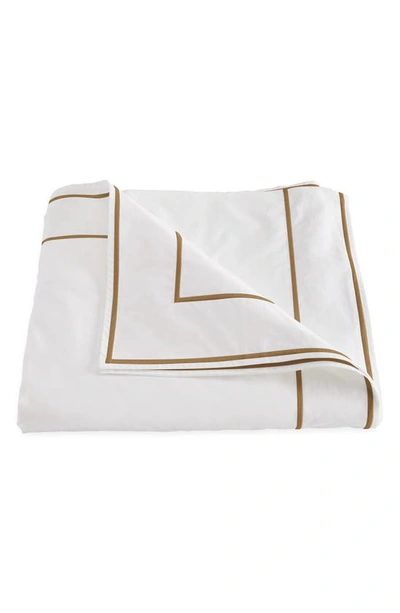 Matouk Ansonia Cotton Percale Duvet Cover In Bronze