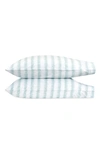 Matouk Attleboro Stripe Print 500 Thread Count Cotton Pillowcases In Pool