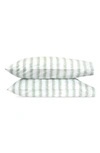 Matouk Attleboro Stripe Print 500 Thread Count Cotton Pillowcases In Citrus
