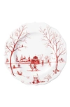 Juliska Country Estate Winter Frolic Dessert/salad Plate In Ruby