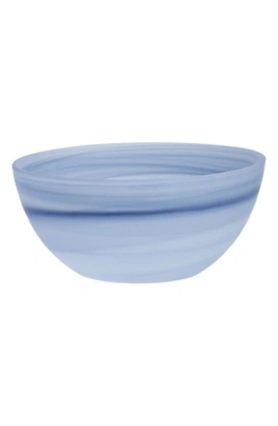 Fortessa La Jolla Set Of 4 Glass Cereal Bowls In Ink Blue