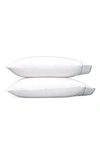 Matouk Ansonia 500 Thread Count Cotton Percale Pillowcases In Ocean Blue