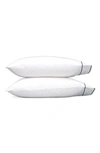 Matouk Ansonia 500 Thread Count Cotton Percale Pillowcases In White/navy