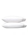 Matouk Ansonia 500 Thread Count Cotton Percale Pillowcases In White/ Bronze