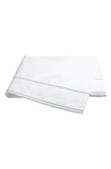 Matouk Ansonia 500 Thread Count Flat Sheet In White/ Jade