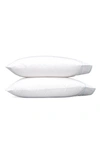 Matouk Ansonia 500 Thread Count Cotton Percale Pillowcases In Sterling