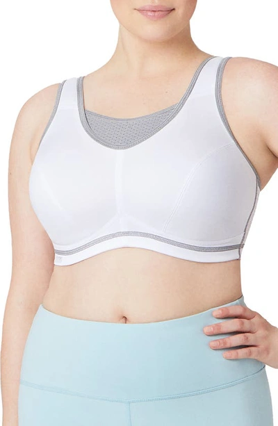 Glamorise No-bounce Camisole Elite Sports Bra In White/gray