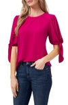 Cece Tie Sleeve Blouse In Plumeria