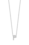 Bony Levy 18k Gold Pavé Diamond Initial Pendant Necklace In White Gold - P