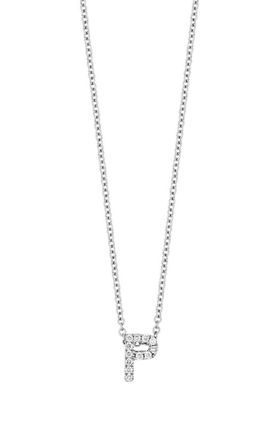 Bony Levy 18k Gold Pavé Diamond Initial Pendant Necklace In White Gold - P