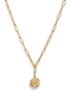 Bracha Initial Medallion Y-necklace In Gold - M