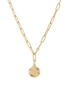 Bracha Initial Medallion Y-necklace In Gold - C