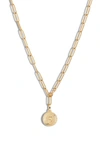 Bracha Initial Medallion Y-necklace In Gold - S
